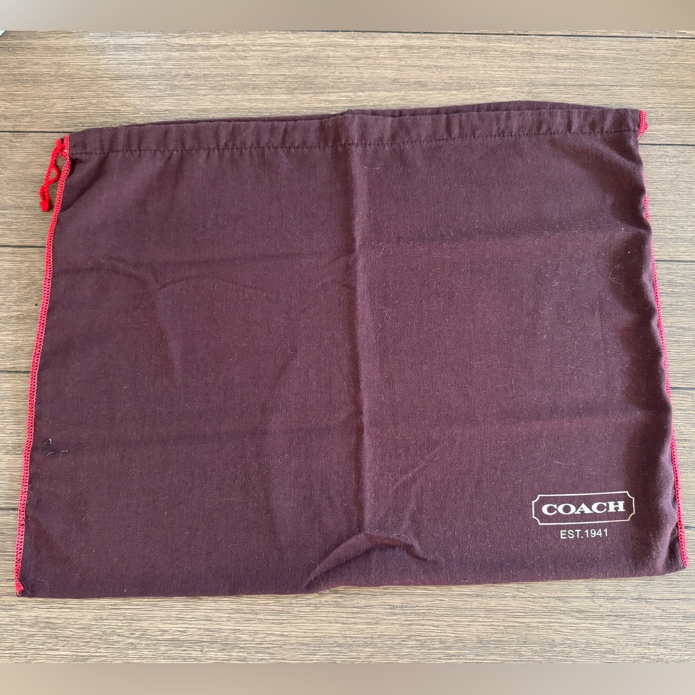 Coach Maroon Bag with Red Accents